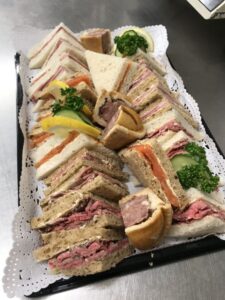 Business Lunch Sandwich and pork pie platter