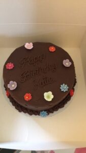 Chocolate Flowers Birthday Cake