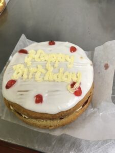 cherry icing birthday cake