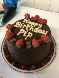 chocolate fresh strawberry birthday cake
